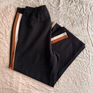 UNWORN Universal Standard Stephanie Wide Leg Stripe Ponte Pants, Size M (18-20)